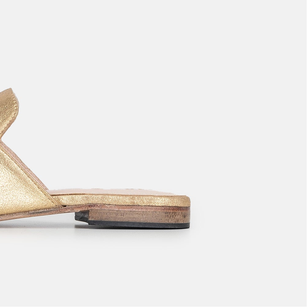 Volzak 3060 Gold Leather Mule