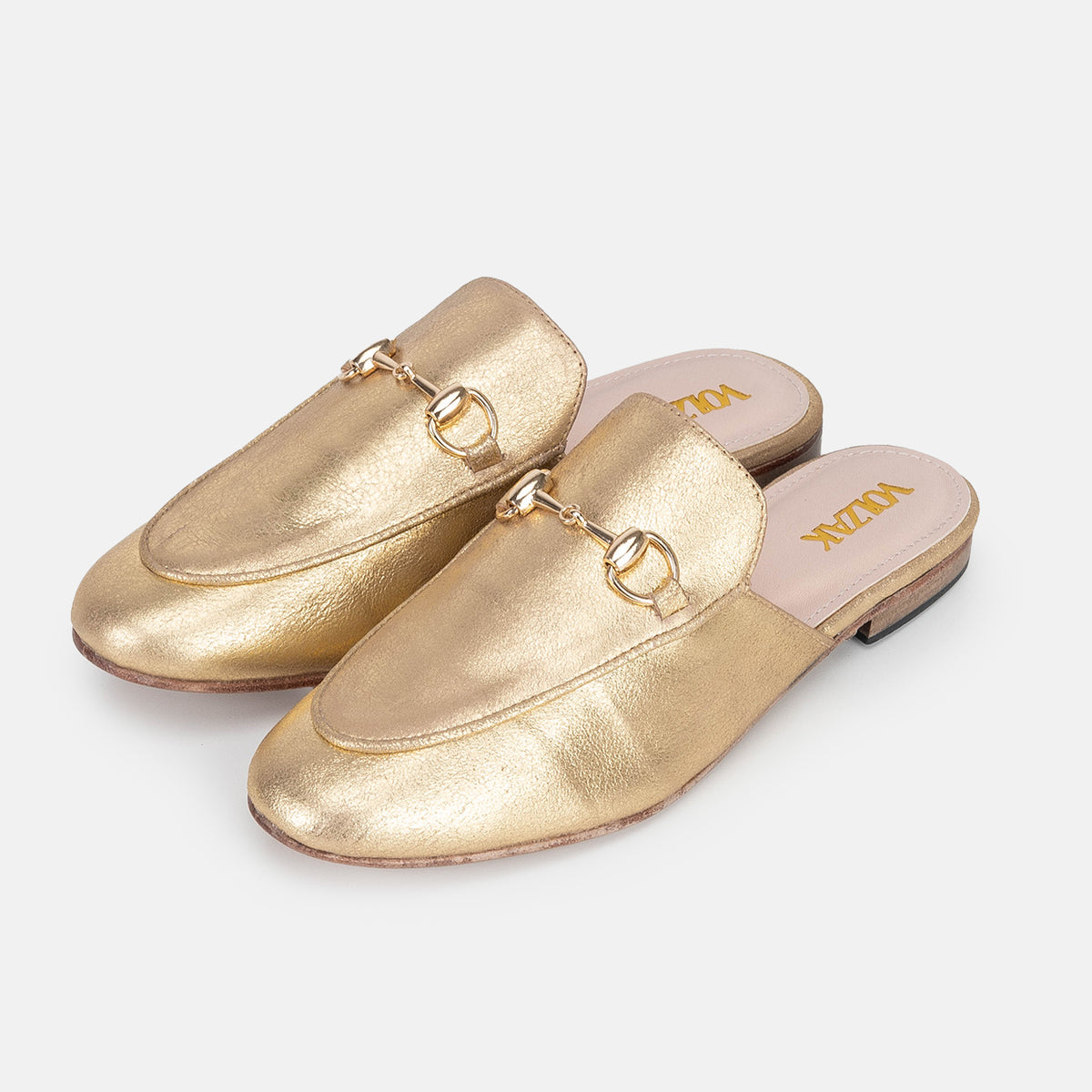 Volzak 3060 Gold Leather Mule