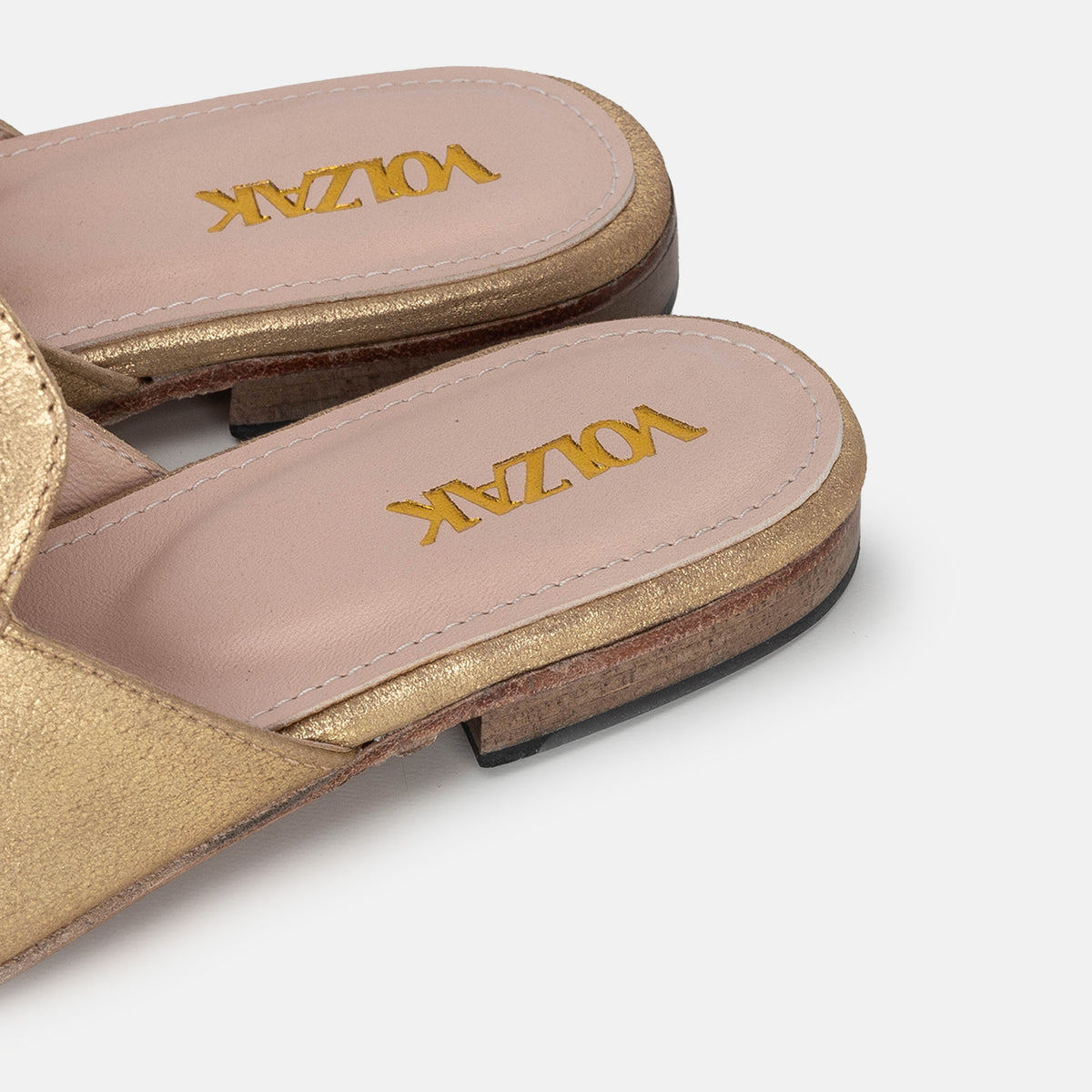 Volzak 3060 Gold Leather Mule