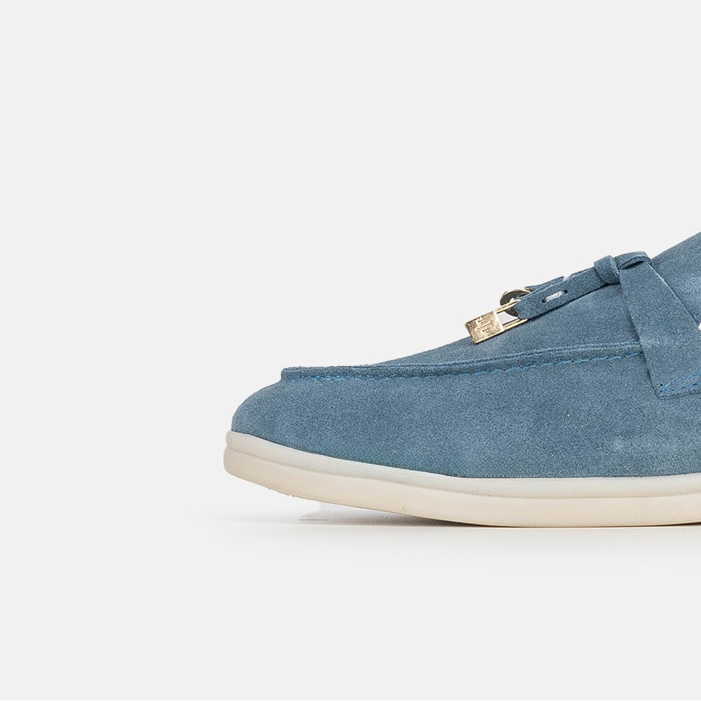 Volzak 0777 Suede Mule Blue