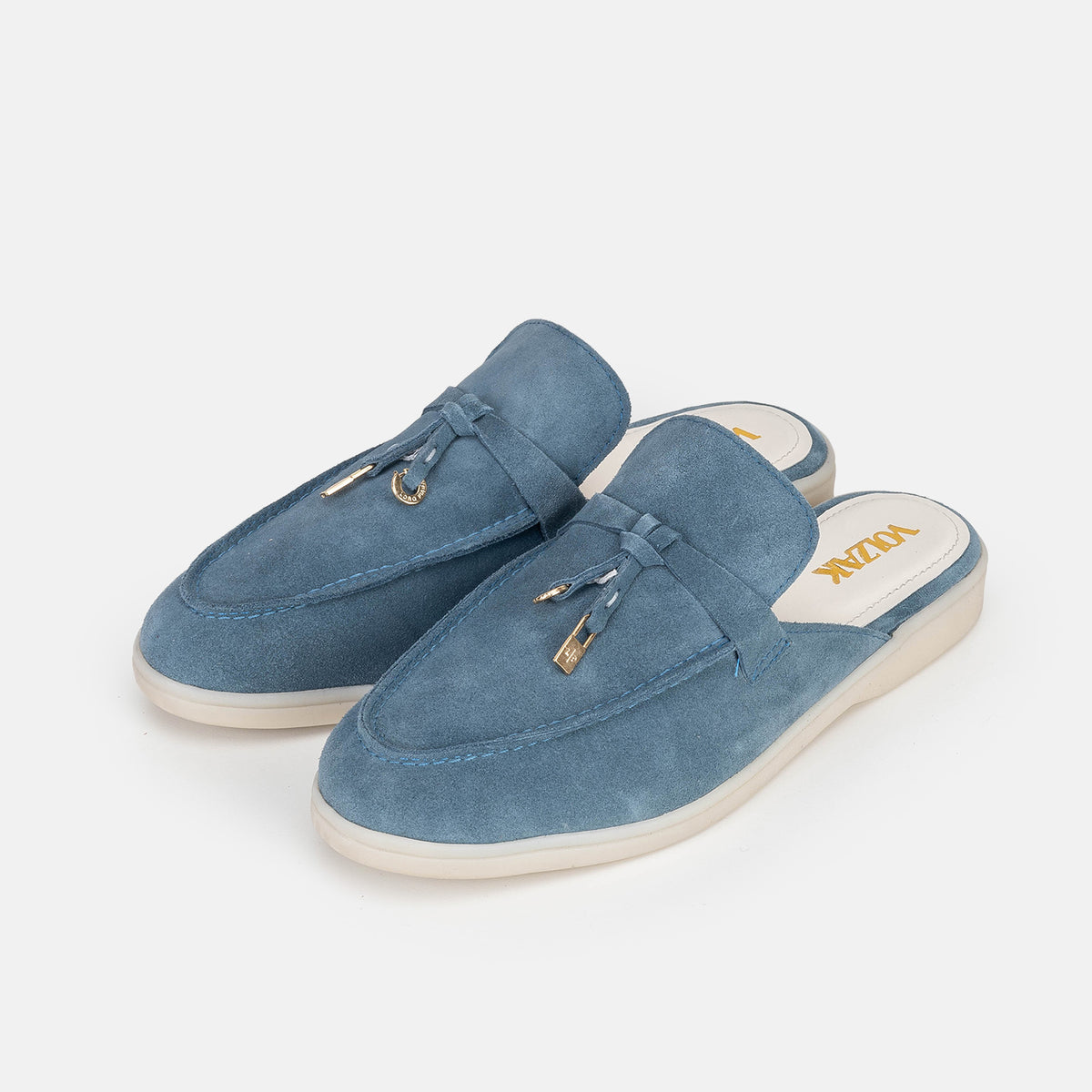 Volzak 0777 Suede Mule Blue