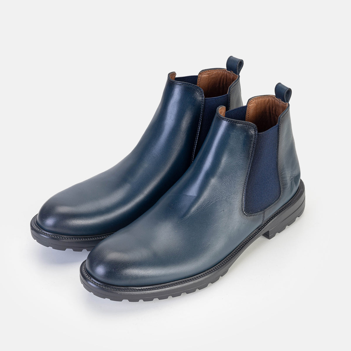Volzak 5302 Leather Ankle Boot Blue