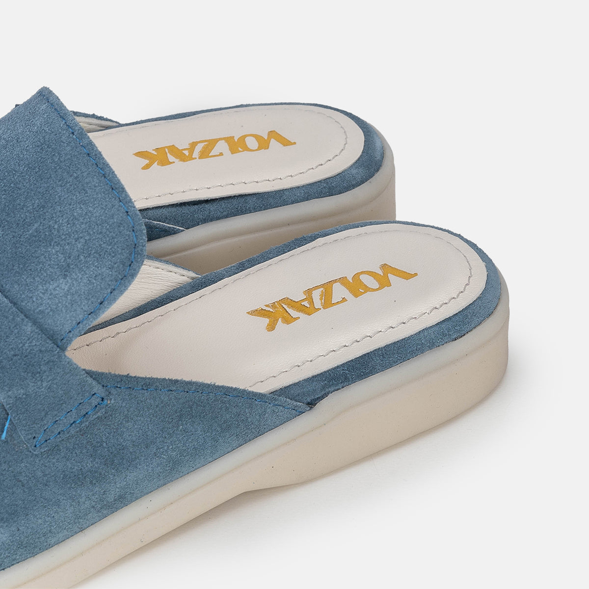 Volzak 0777 Suede Mule Blue