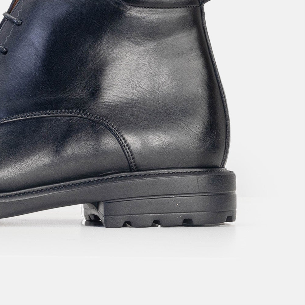 Volzak 5303 Black Leather Ankle Boot