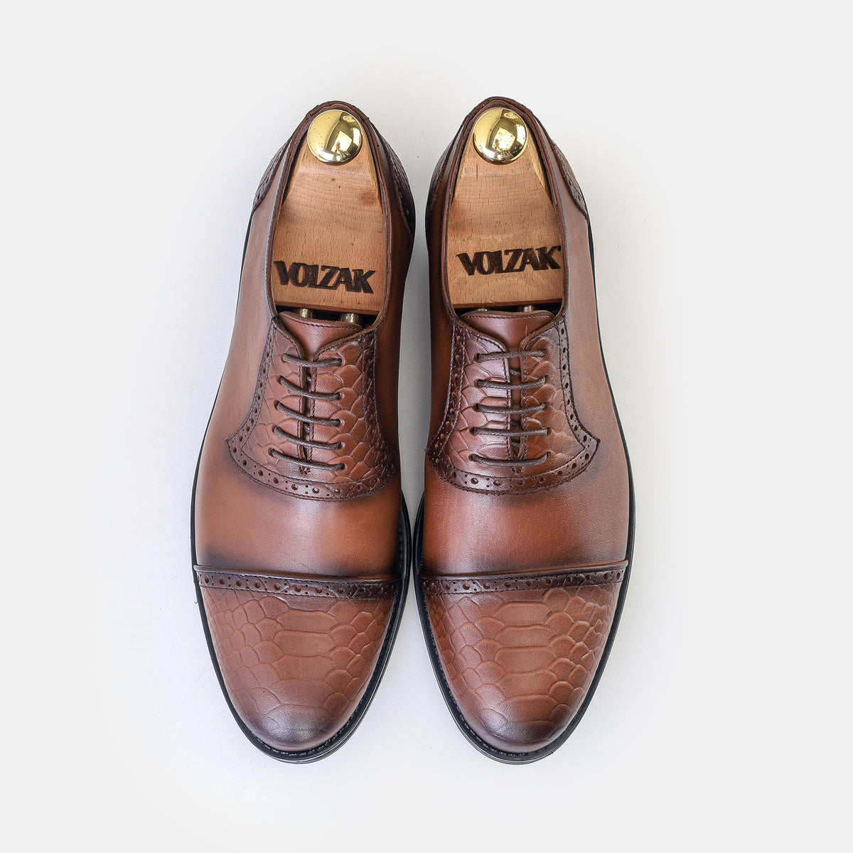Volzak 5309 chaussure en cuir Marron Vintage
