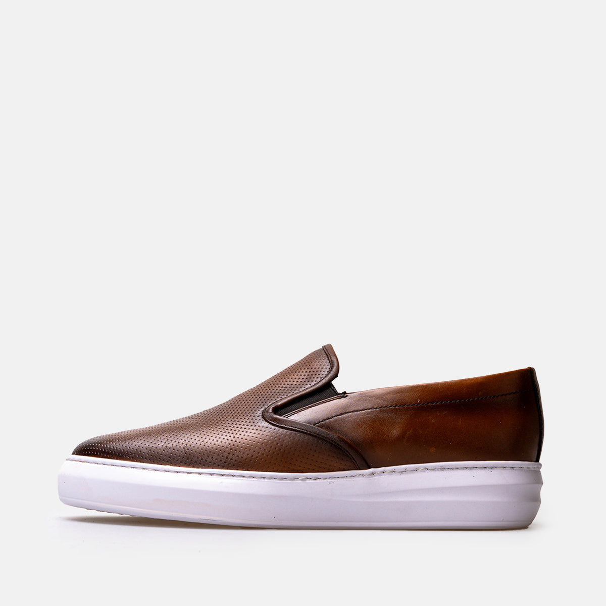 Volzak 5417 basket en cuir Marron Vintage