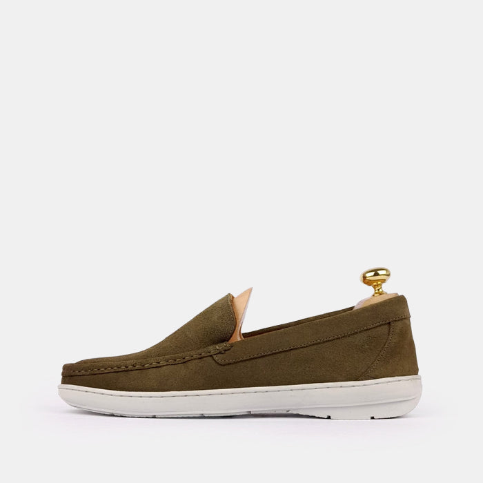 Volzak 03 Mocassin en daim vert