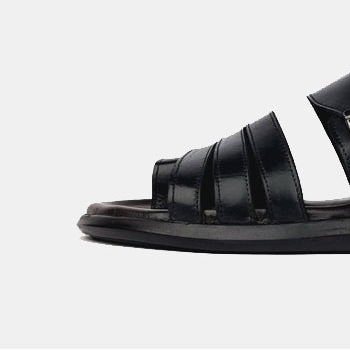 Volzak 5135 Black Leather Sandal