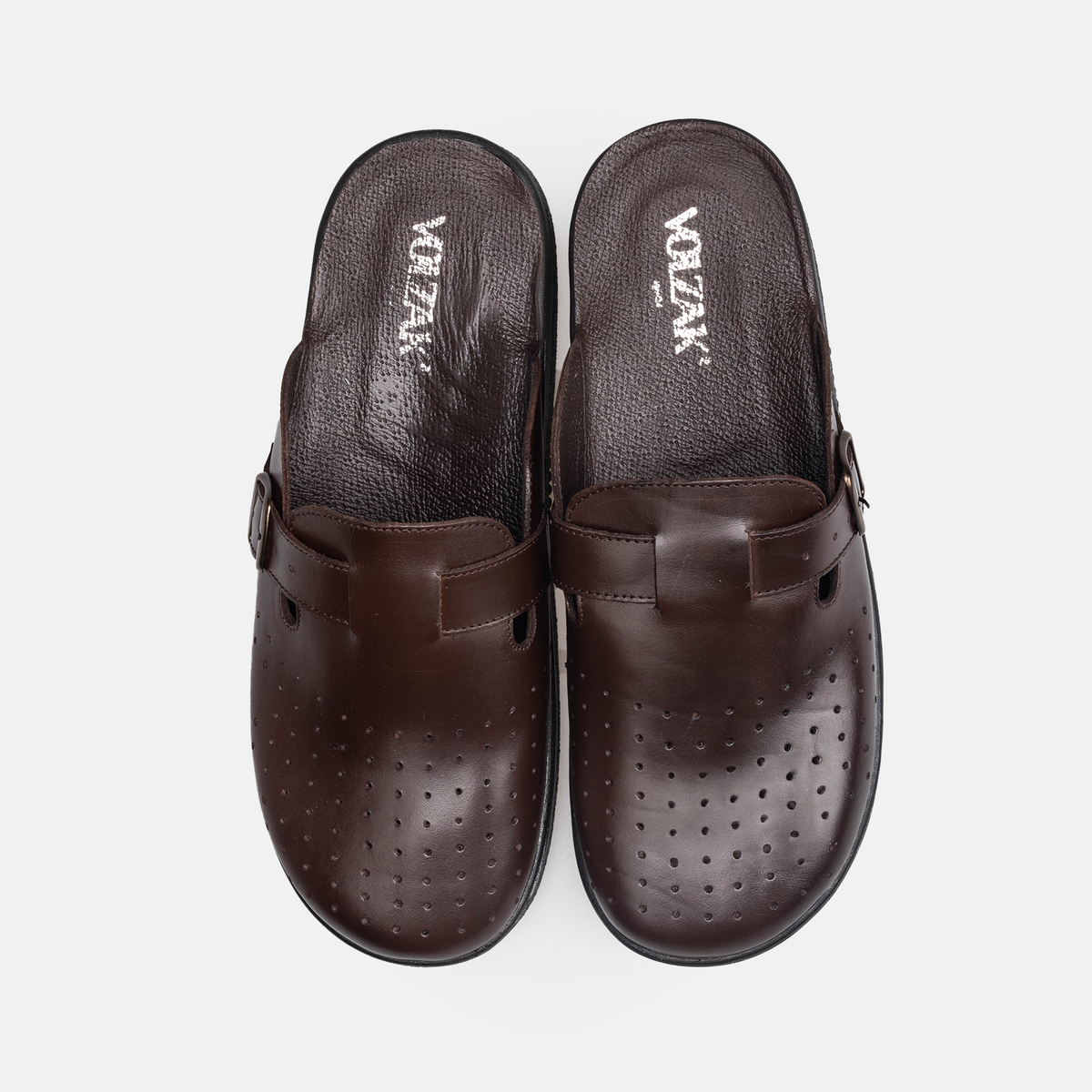 Volzak 5401 Sabot en cuir Marron