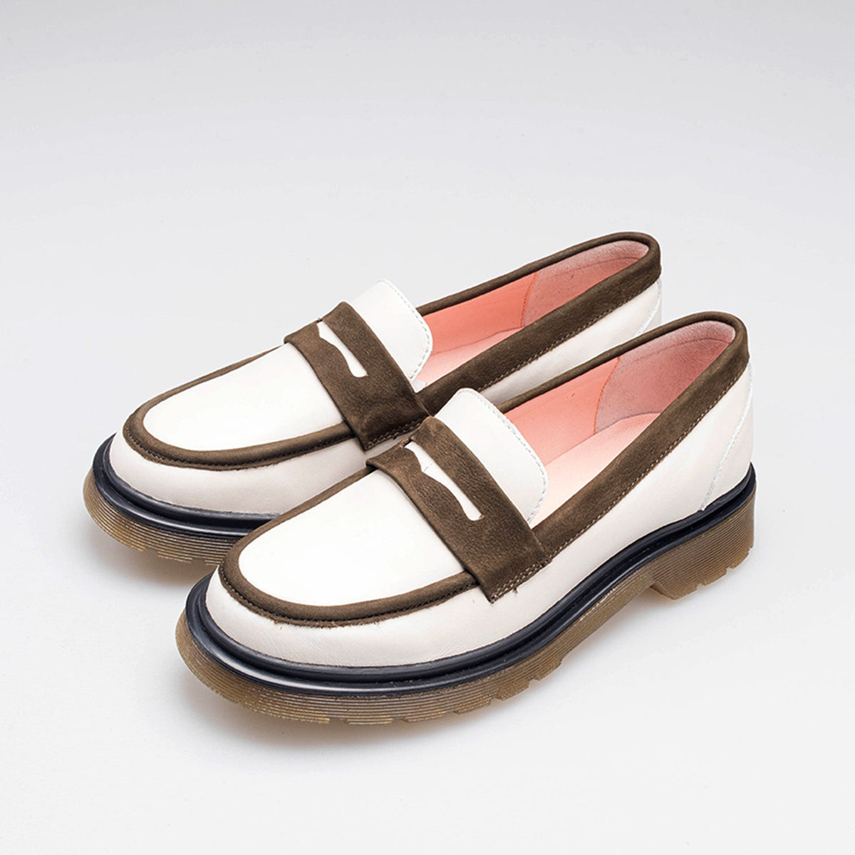 Volzak 422 Beige Green Leather Shoe