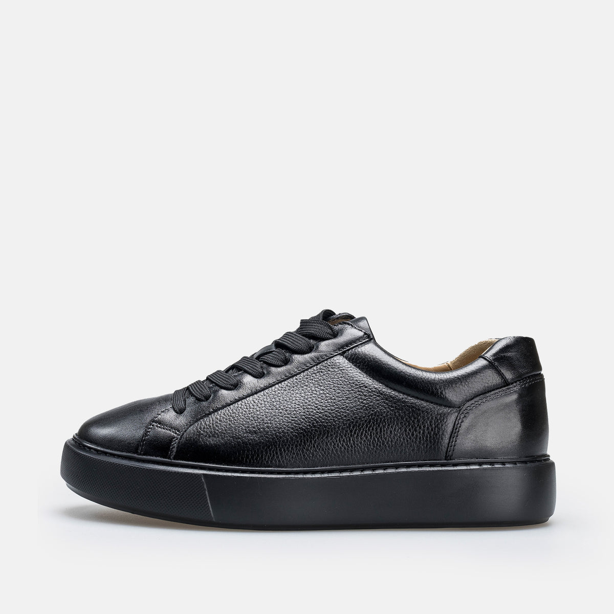 Volzak 1835 Basket en cuir Noir Grainé
