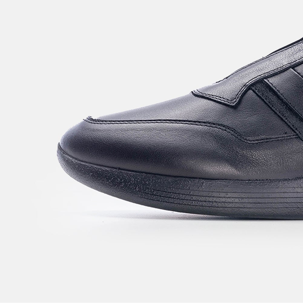 Volzak 586 Black Leather Espadrille
