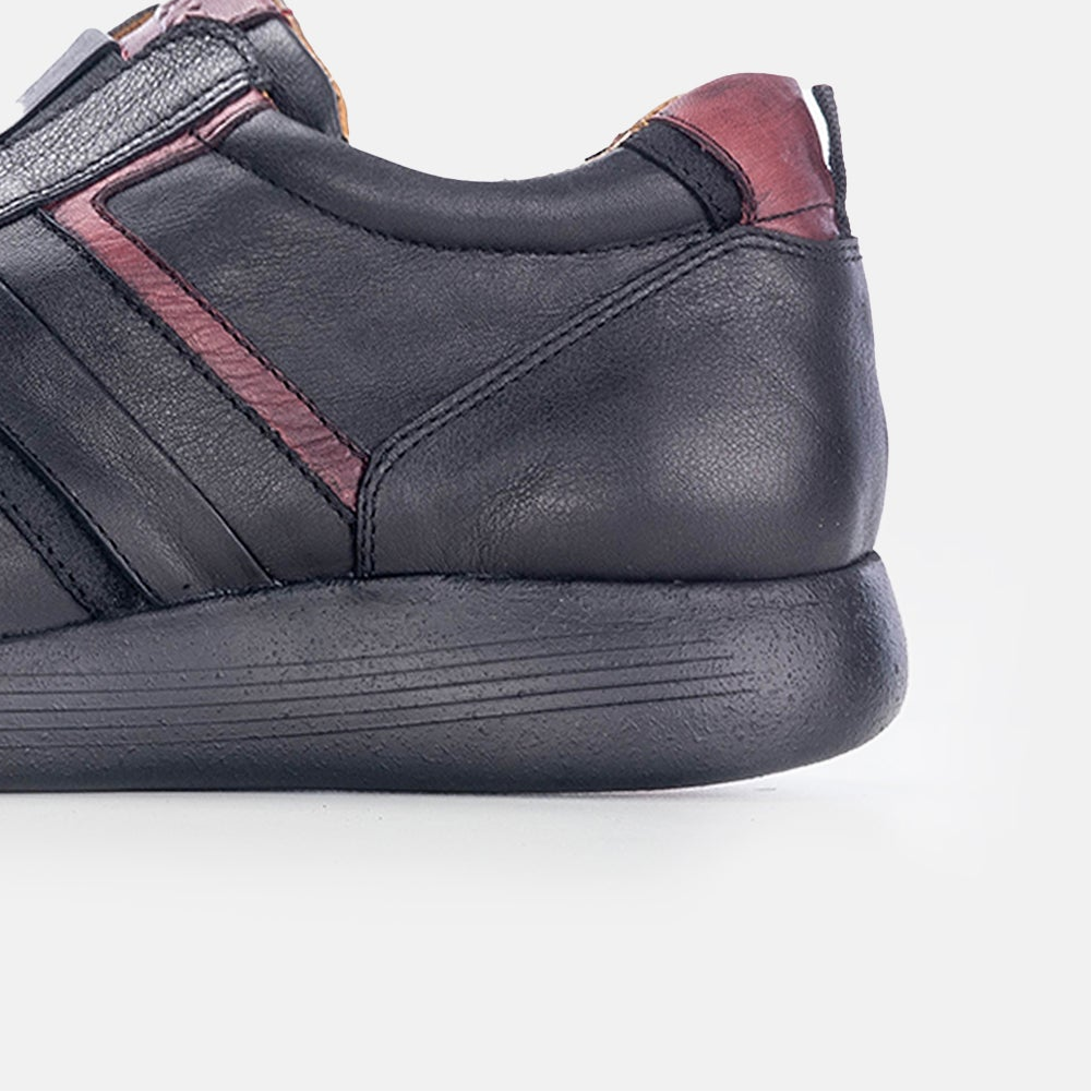 Volzak 586 Black Leather Espadrille
