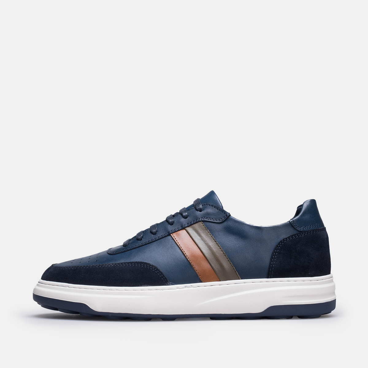 Volzak 7000 basket en cuir Bleu