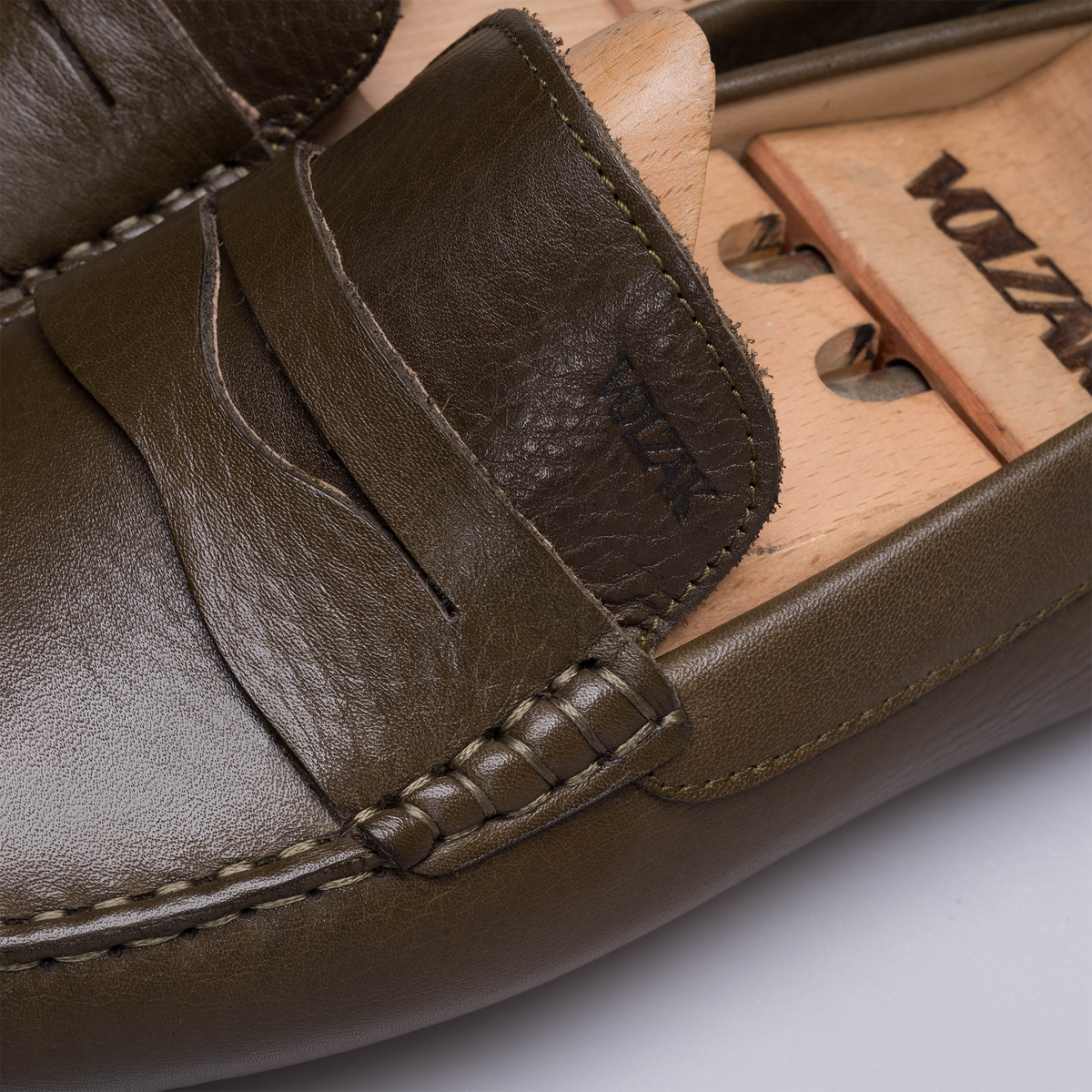 Volzak 2000 Green Leather Moccasin