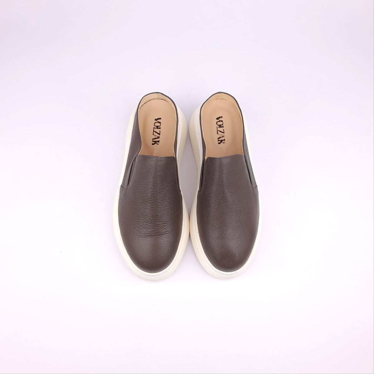 Volzak 02 Mule en cuir Taupe