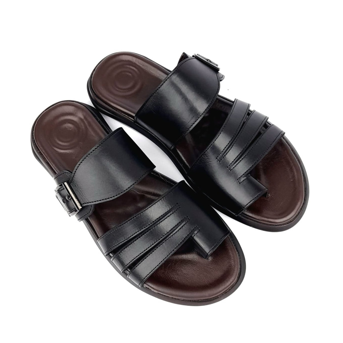 Volzak 5135 Black Leather Sandal