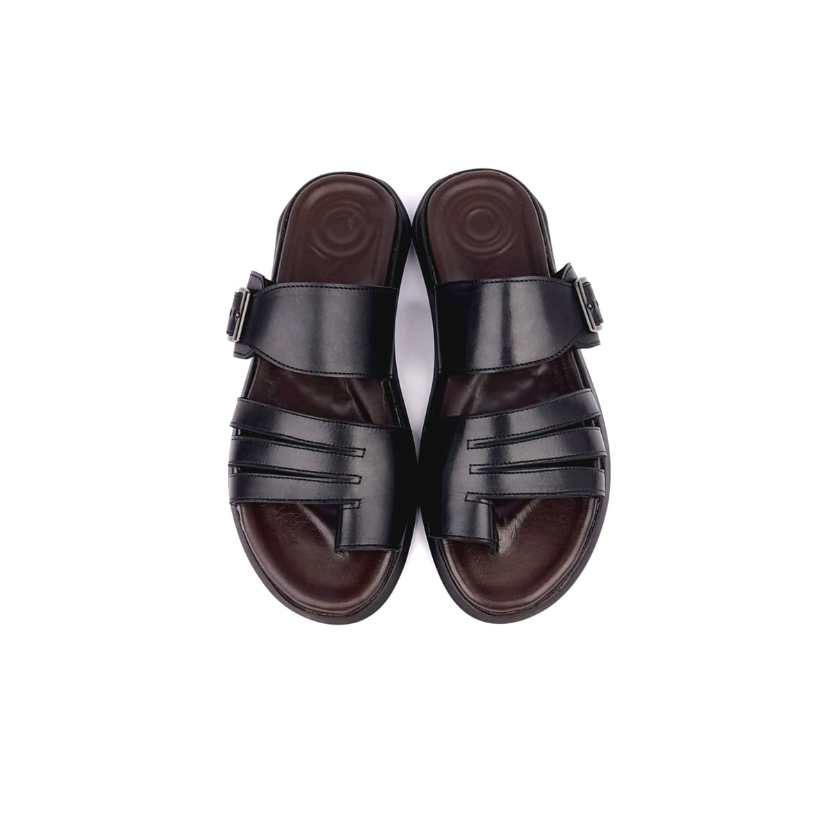 Volzak 5135 Black Leather Sandal