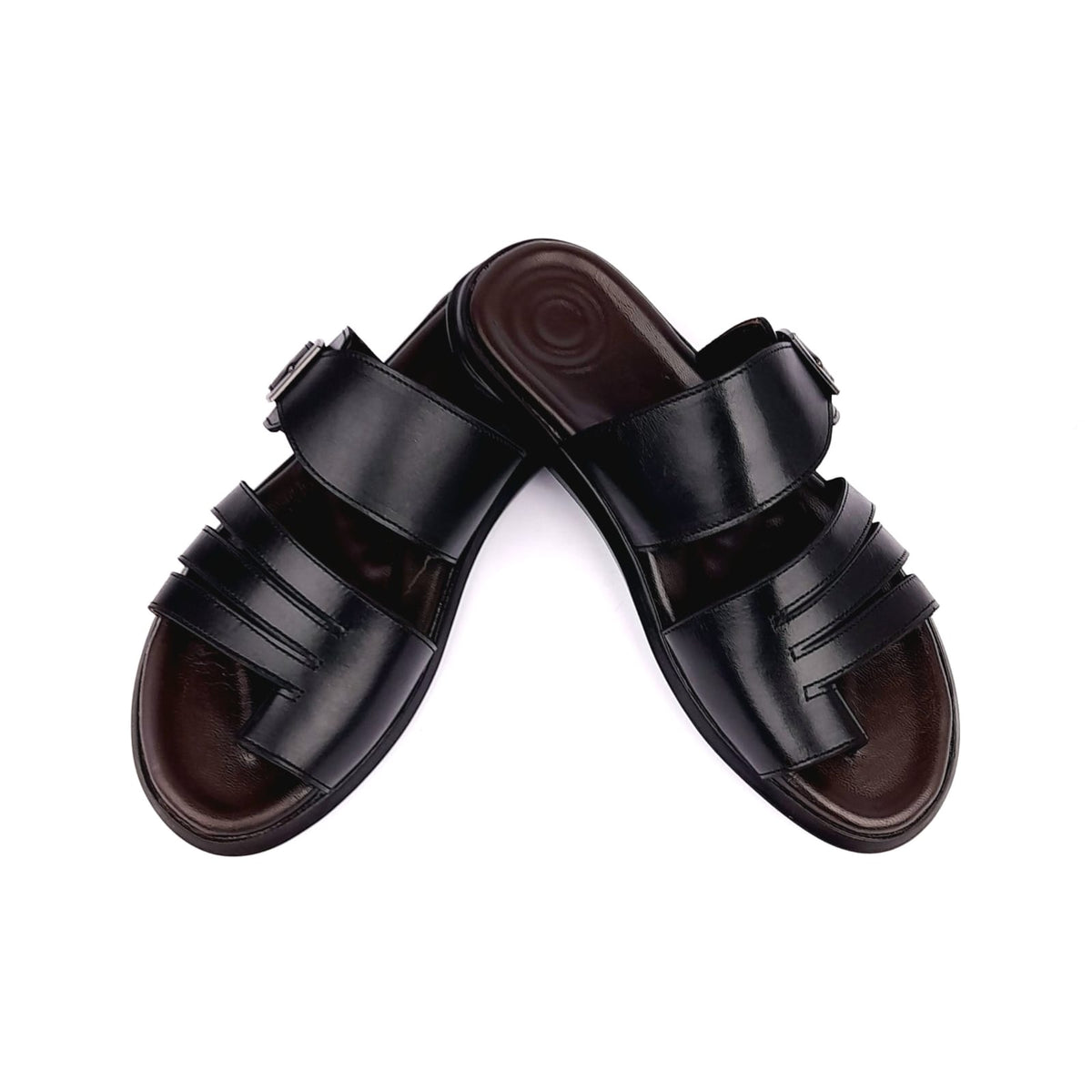 Volzak 5135 Black Leather Sandal