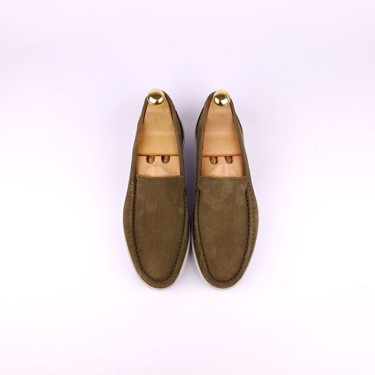 Volzak 03 Mocassin en daim vert