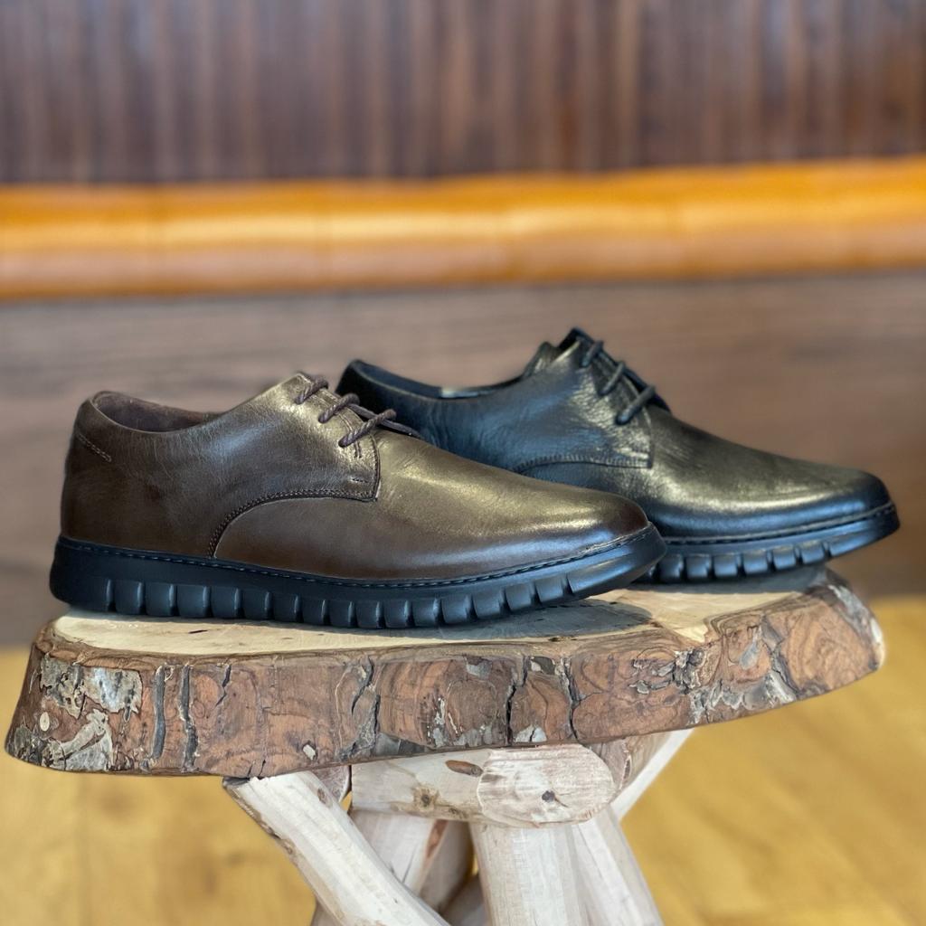 Volzak 6086 Black Leather Shoe