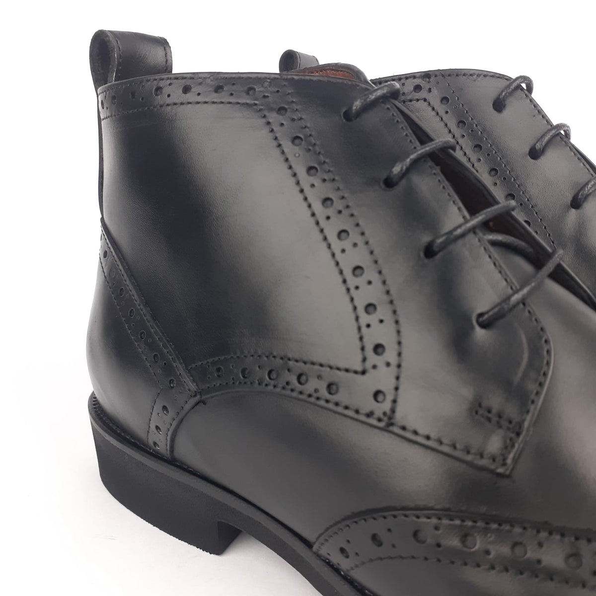 1290 Bottine en cuir noir