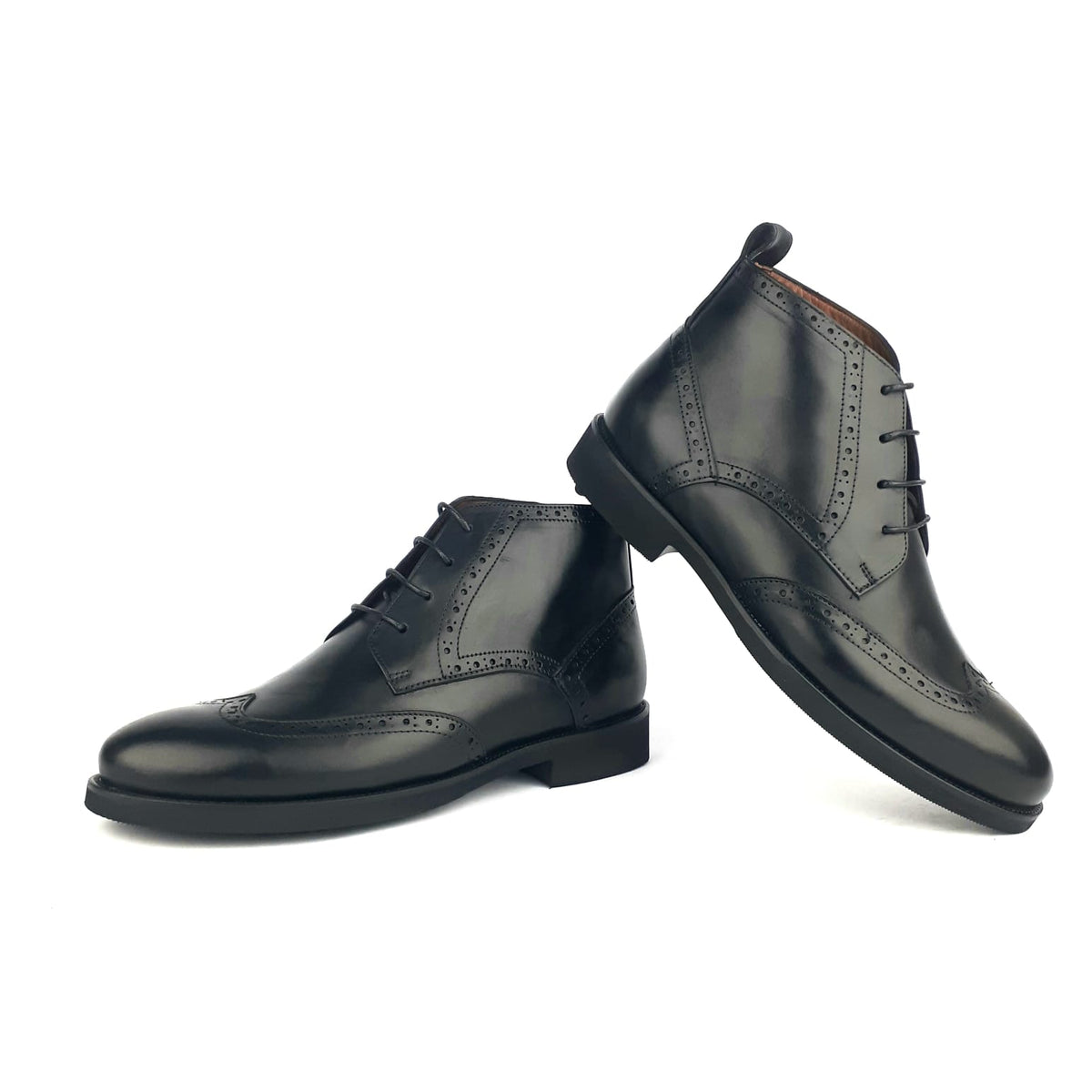1290 Bottine en cuir noir