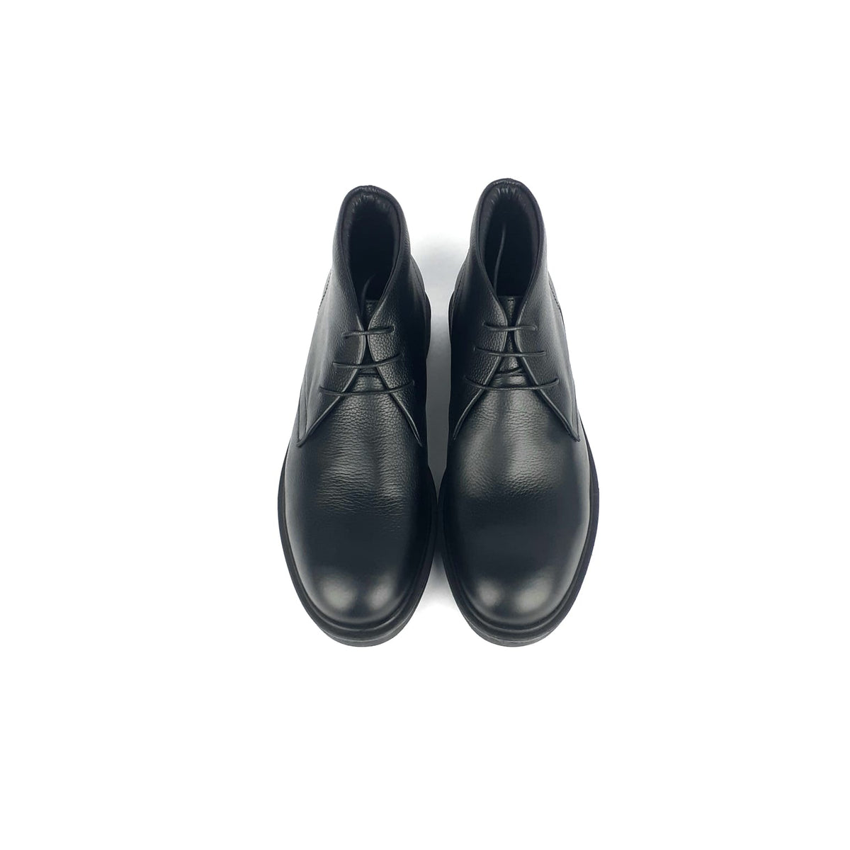 715 Bottine en cuir grainé Noir