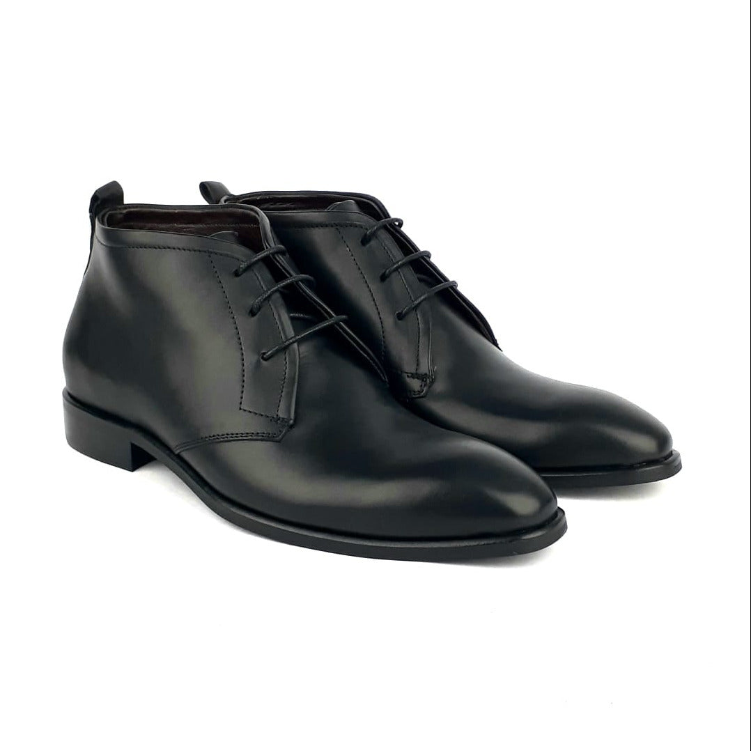 Volzak 1301 Black Leather Ankle Boot