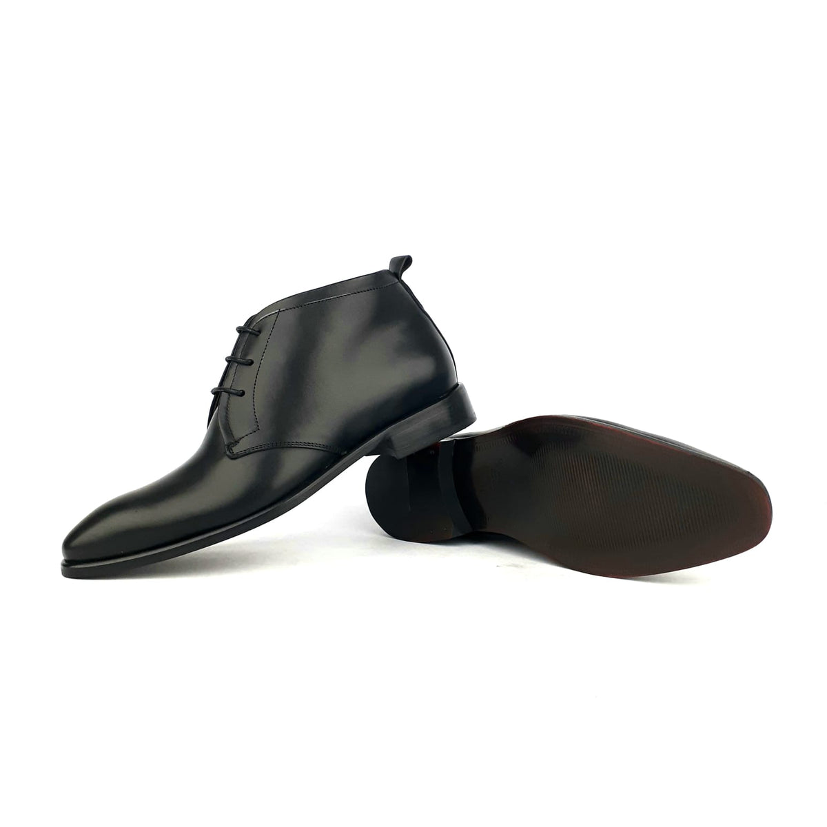 Volzak 1301 Black Leather Ankle Boot