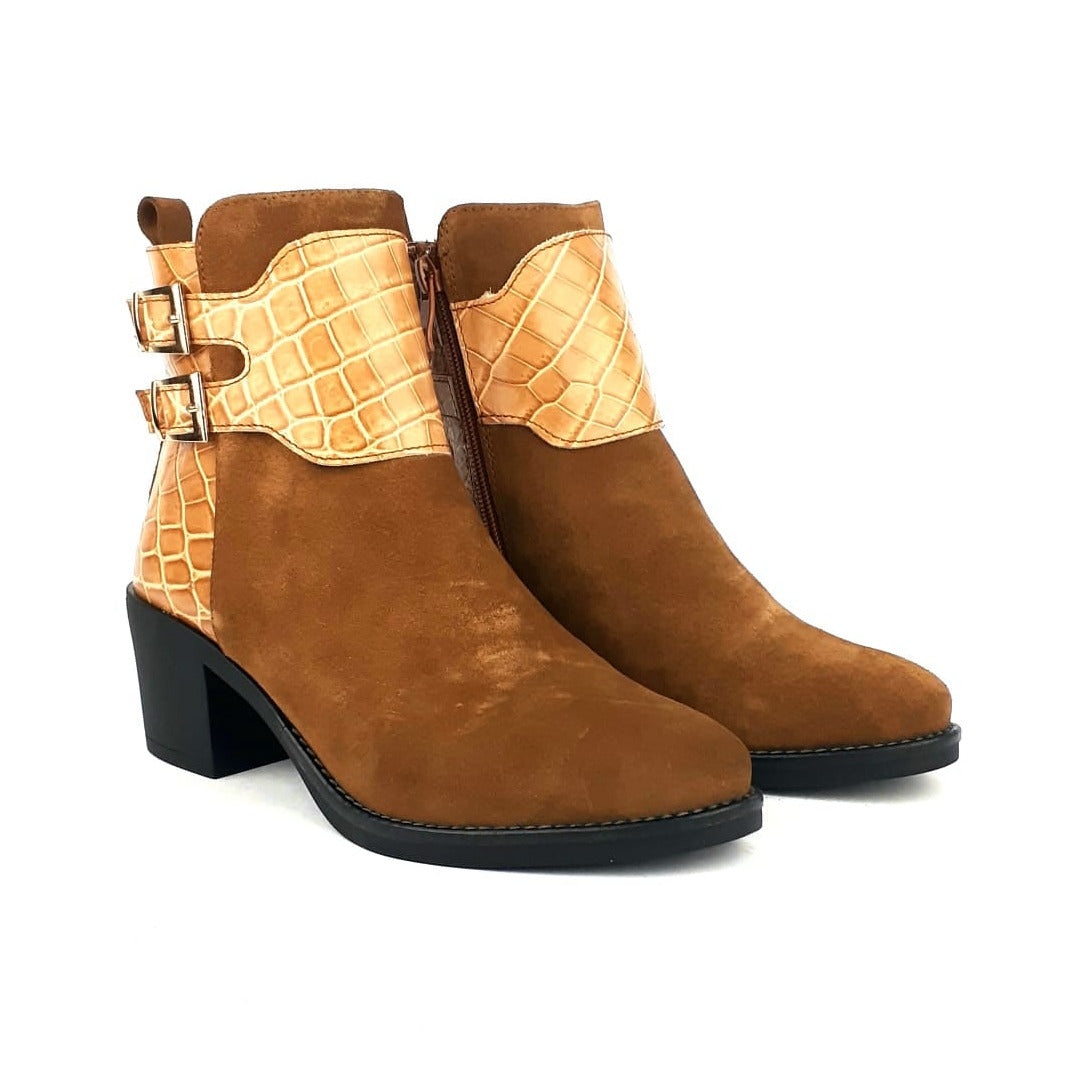 Volzak 1106 Cashew Suede Ankle Boot