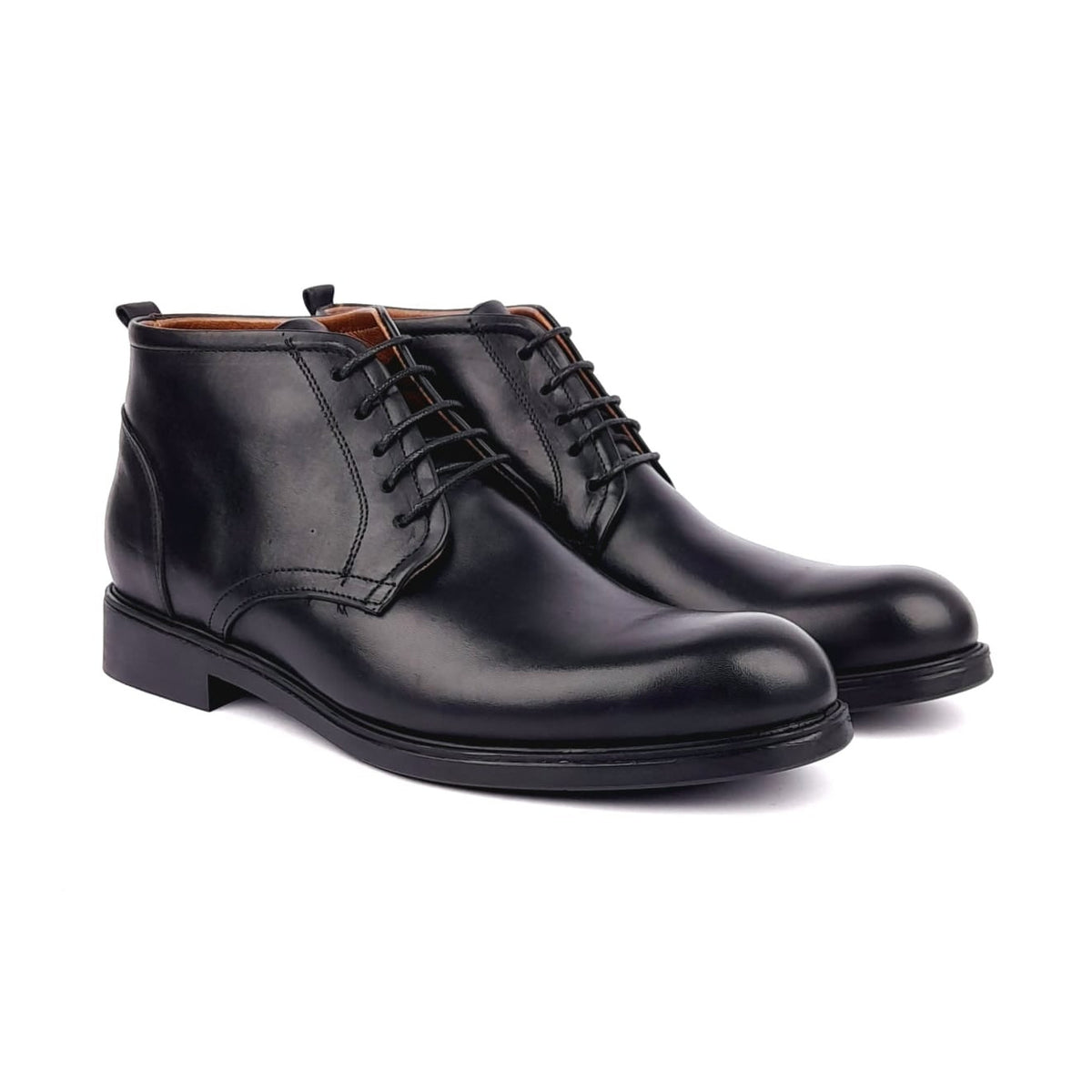 Volzak 6035 Black Leather Ankle Boot