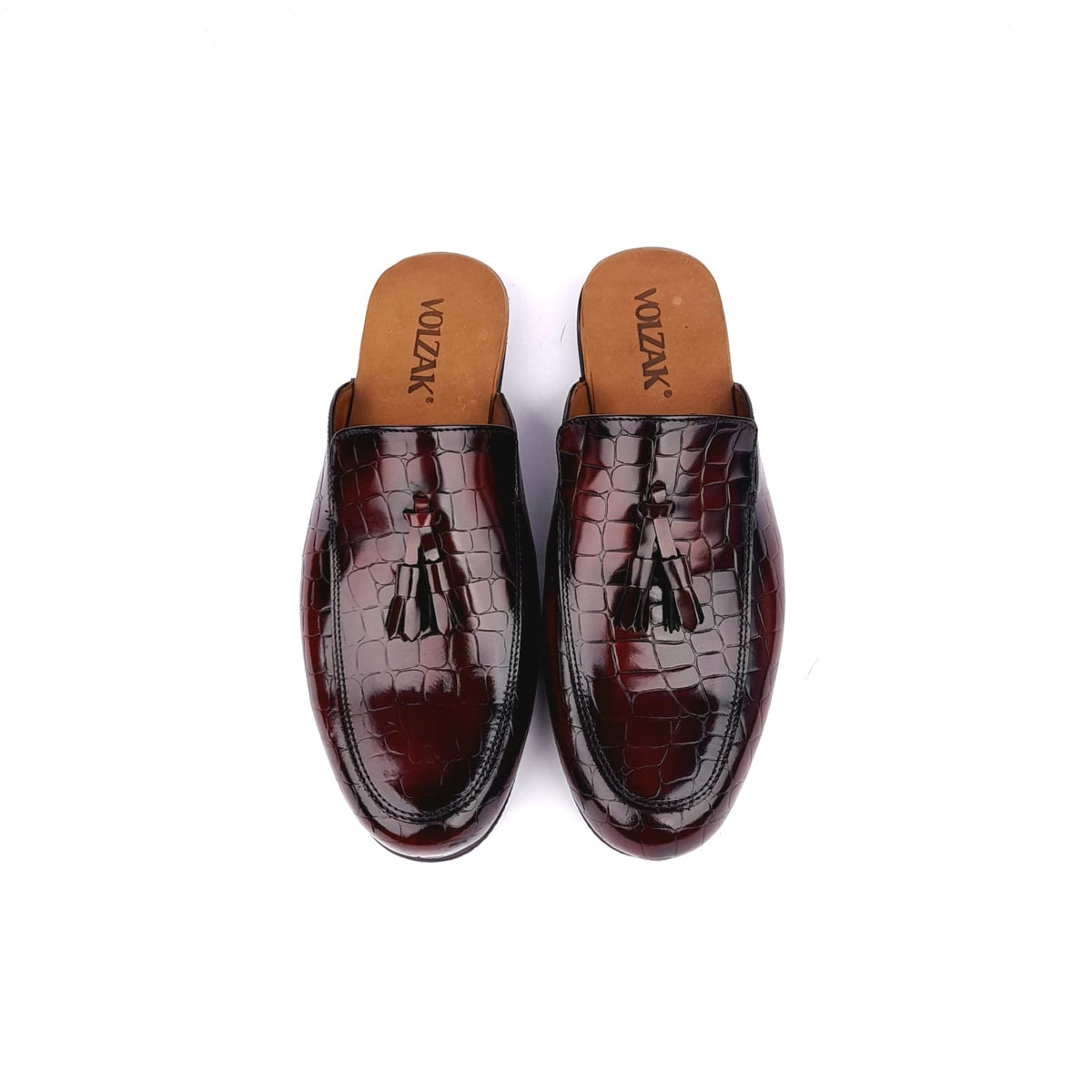 Volzak 5035 Mule en cuir Bordeaux