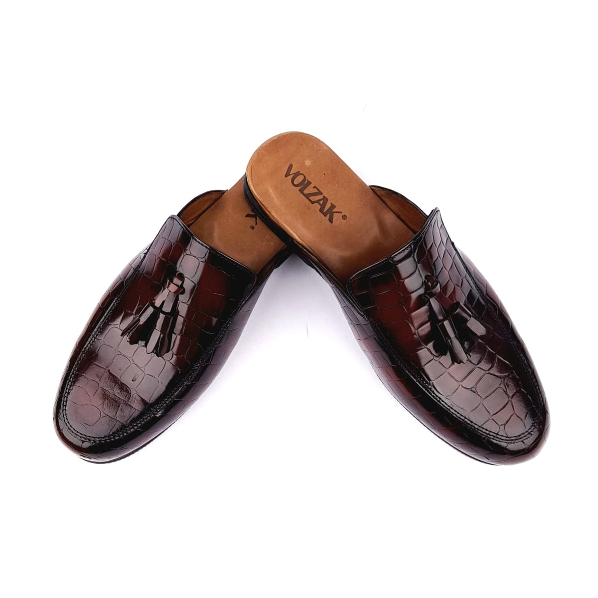 Volzak 5035 Mule en cuir Bordeaux